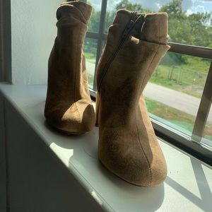 Suede ankle booties